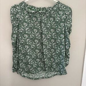 Floral Green Women's Top